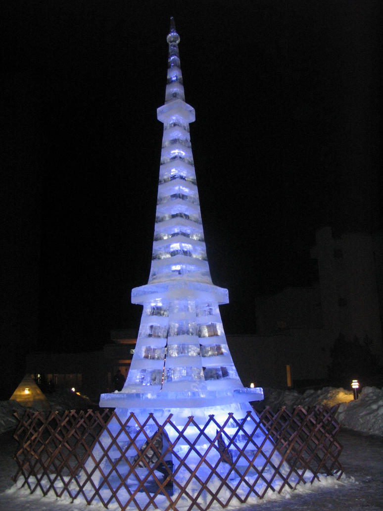 Ice sculpture Eiffel tower by AWArija