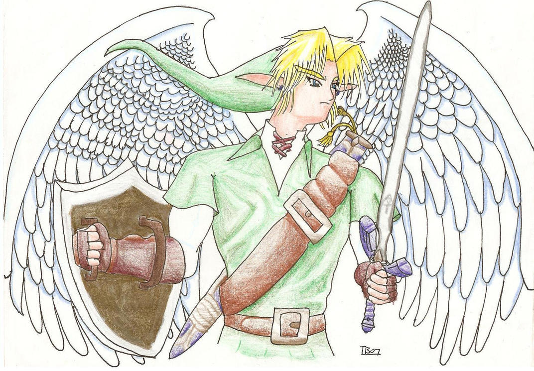 Link with angel wings by