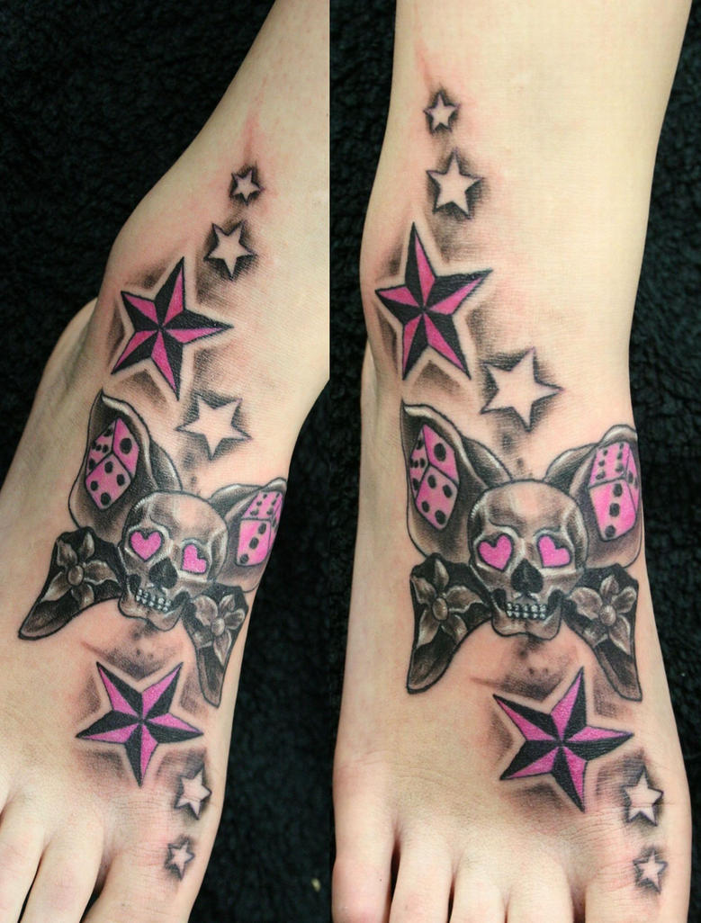 Butterflyskull Stars pink TaT