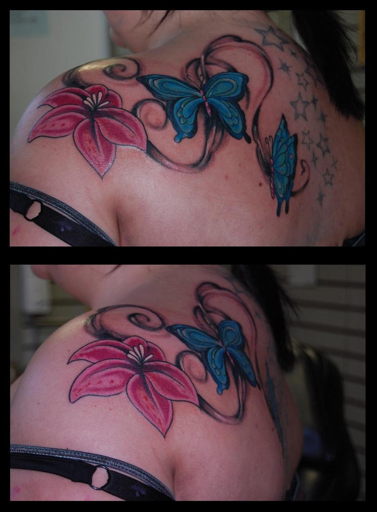 Shoulder Butterfly tattoo - shoulder tattoo