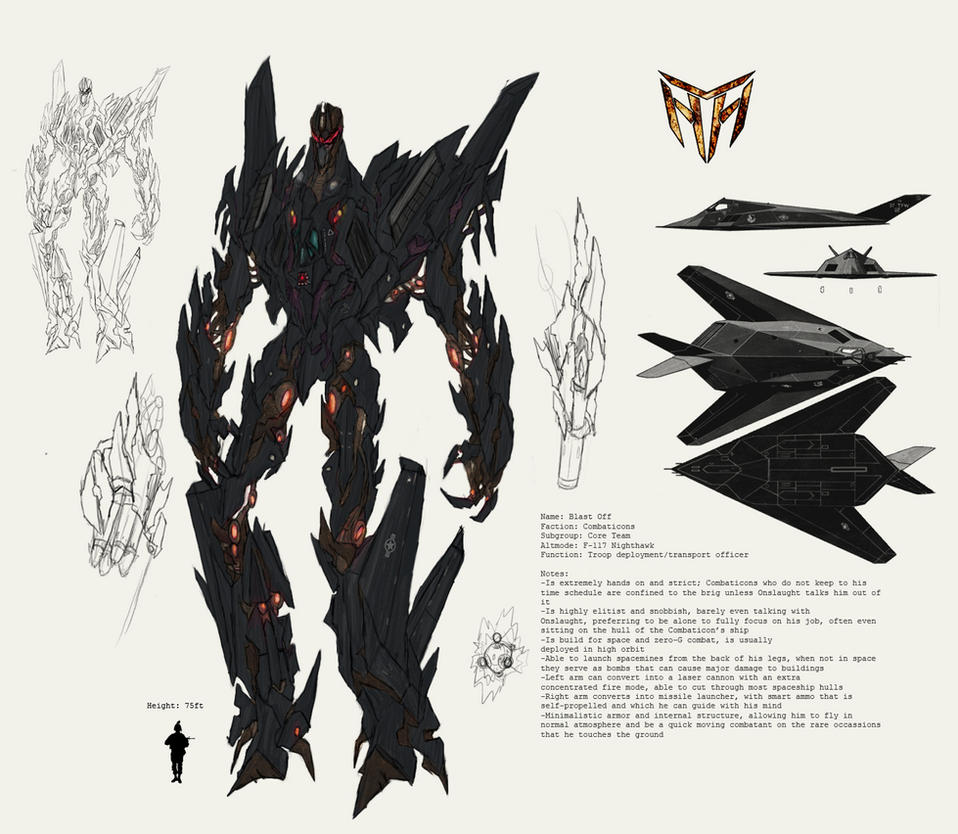 Concept Art Combaticons Blast-Off Transformers 3