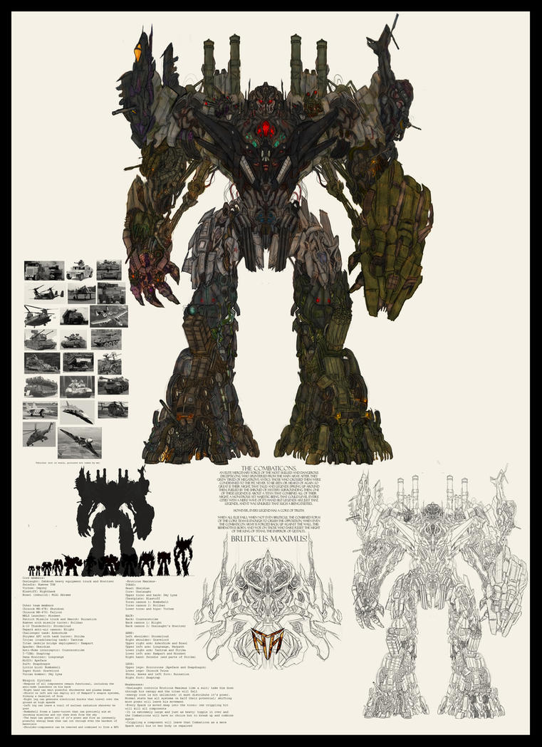 Concept Art Bruticus Transformers 3