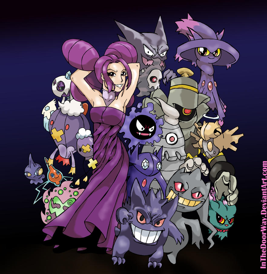 Fantina_and_Ghost_Pokemon_by_inthedoorway.jpg