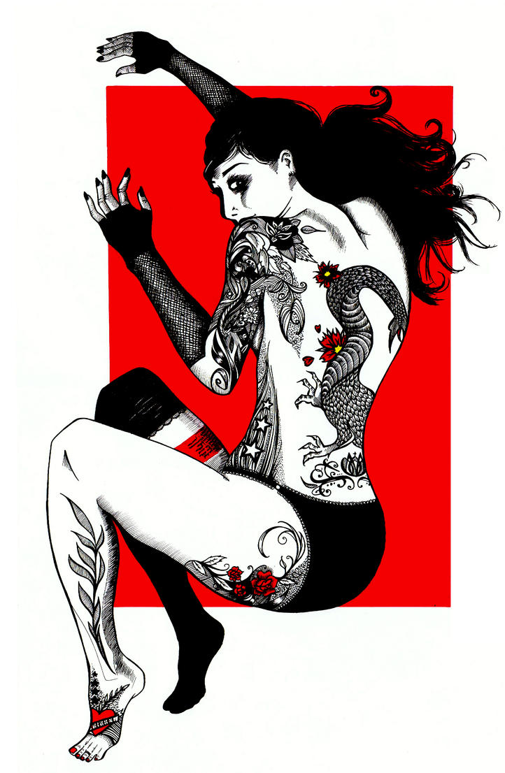Tattoo girl by ~Noxmoony on deviantART