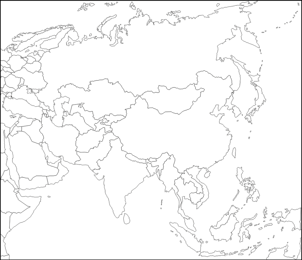 Blank Map of Asia by zalezsky on DeviantArt