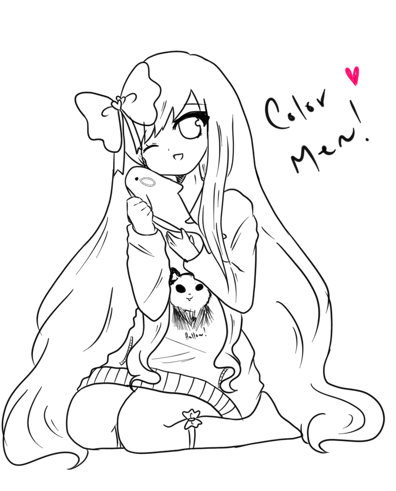 Transparent Anime Coloring Pages Png / Png Girl Anime Coloring & Free
