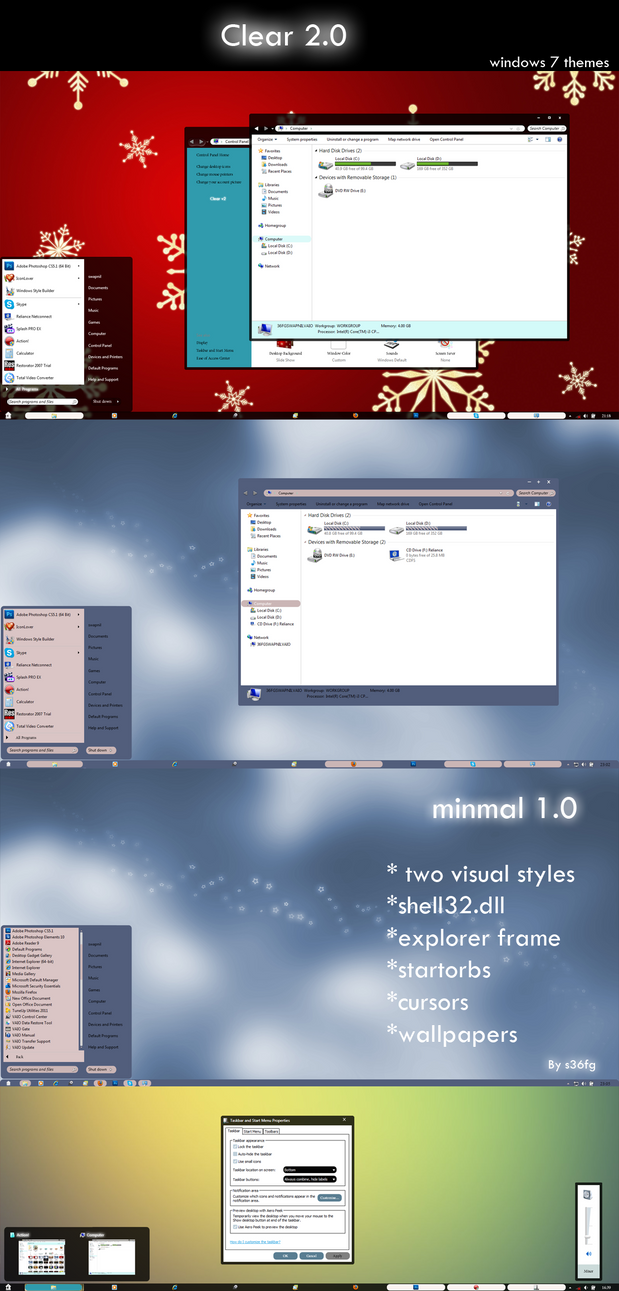 Clear theme for Win8/8.1/7