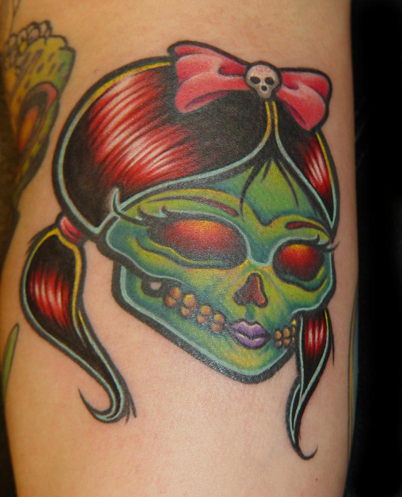 Girly Skull Tattoo by