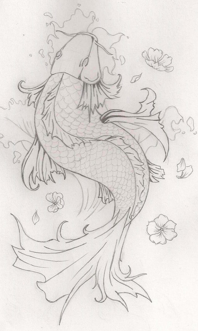 Koi fish tattoo design | Flower Tattoo