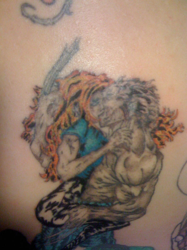 center of marvel back tattoo