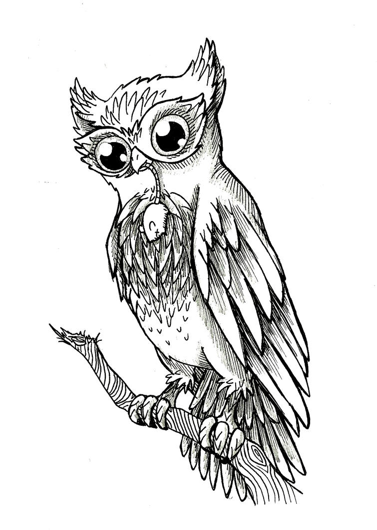 Owl tattoo by MiriMomo on