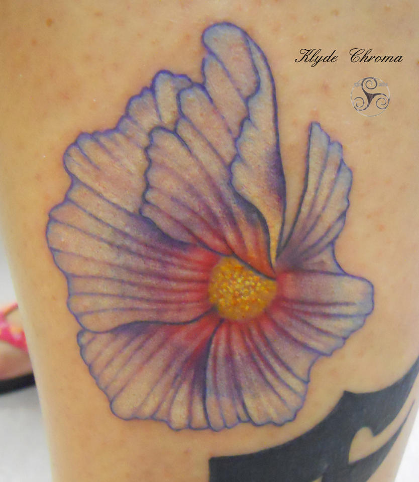 Colorful Flower - flower tattoo