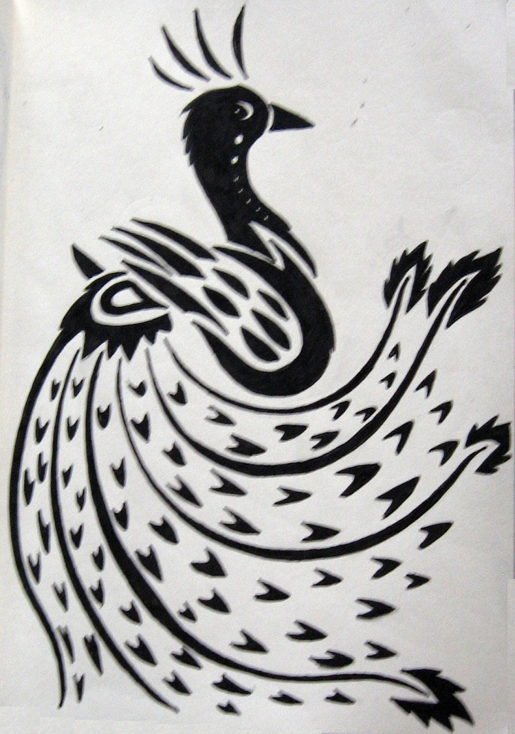 Tribal Peacock Tattoo Design Picture 3