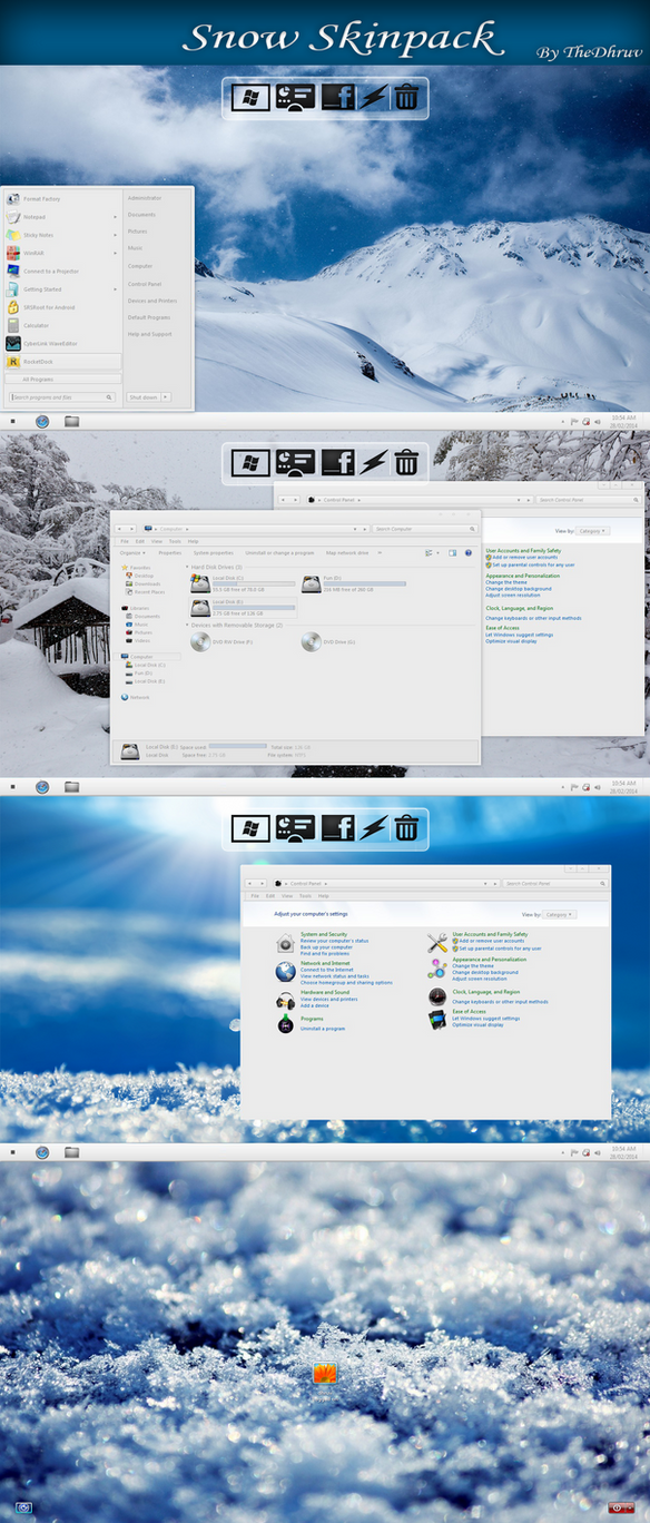 Snow SkinPack for Win7