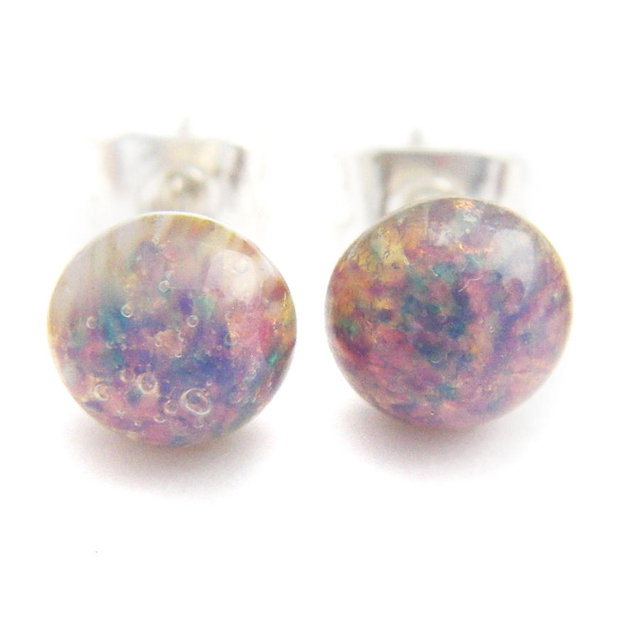 Opal Earrings on Earrings The Glass Opals Are 6mm In Diameter Folksy Link