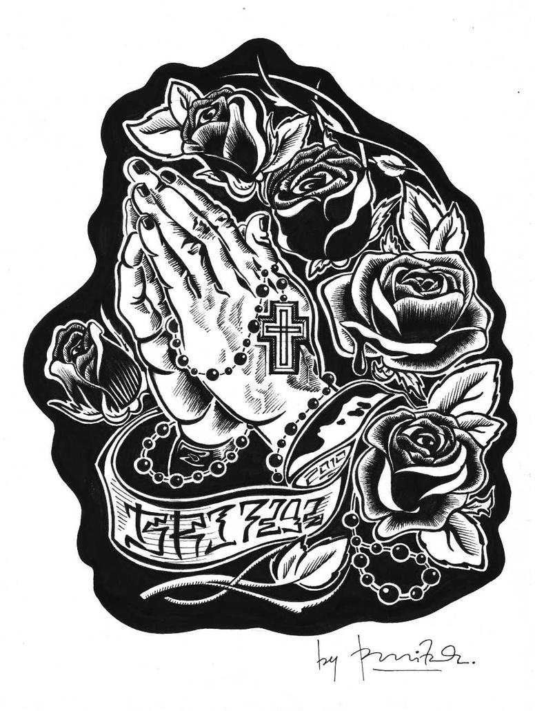 Praying Hands Tattoo Design Picture 3