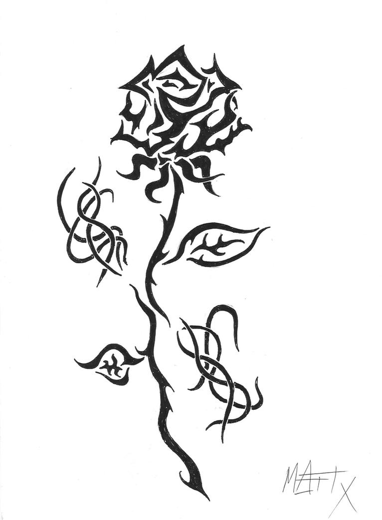 Tribal Rose 2 | Flower Tattoo