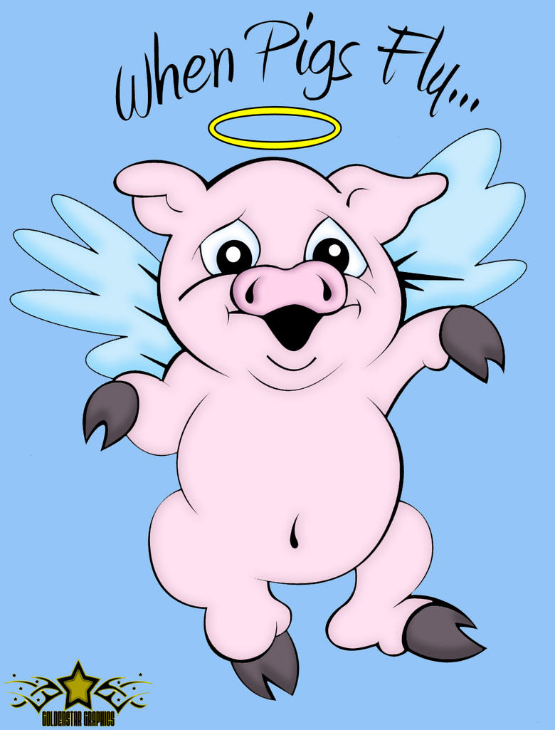 when pigs fly clipart - photo #15