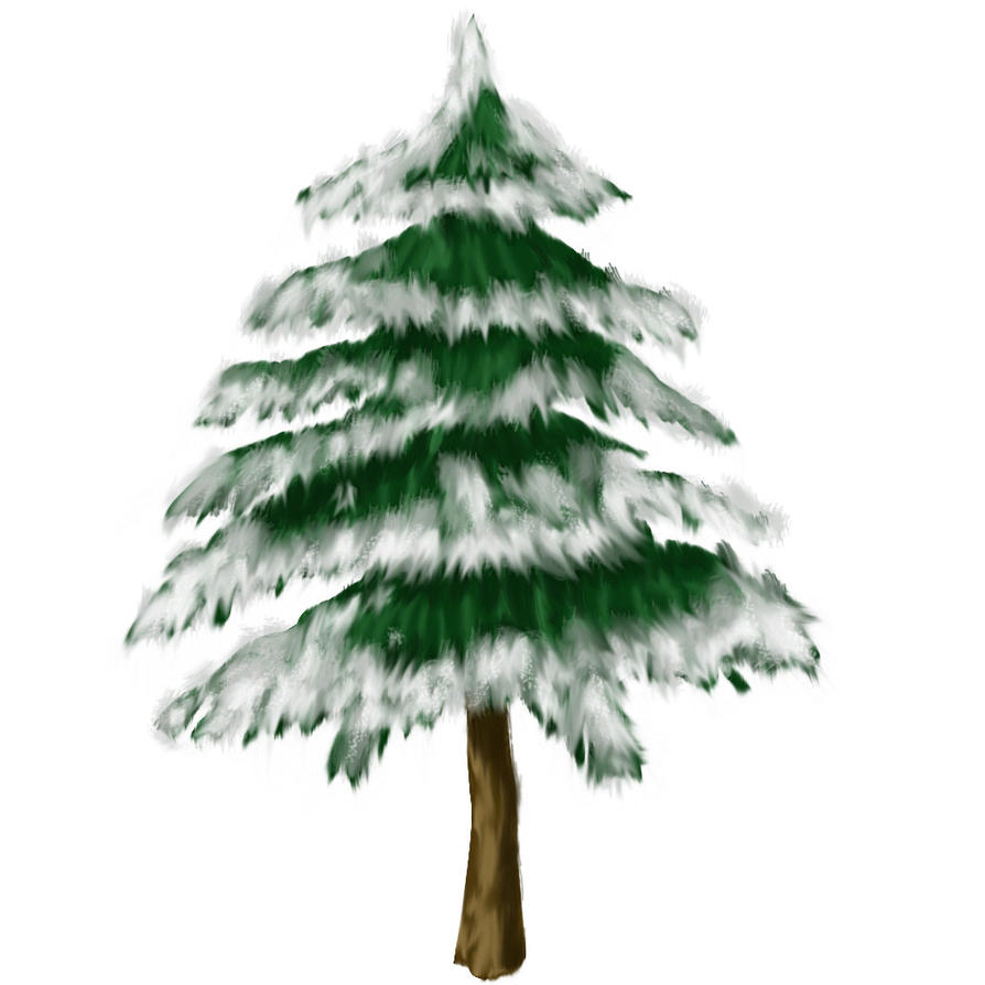 tree with snow clipart - photo #10