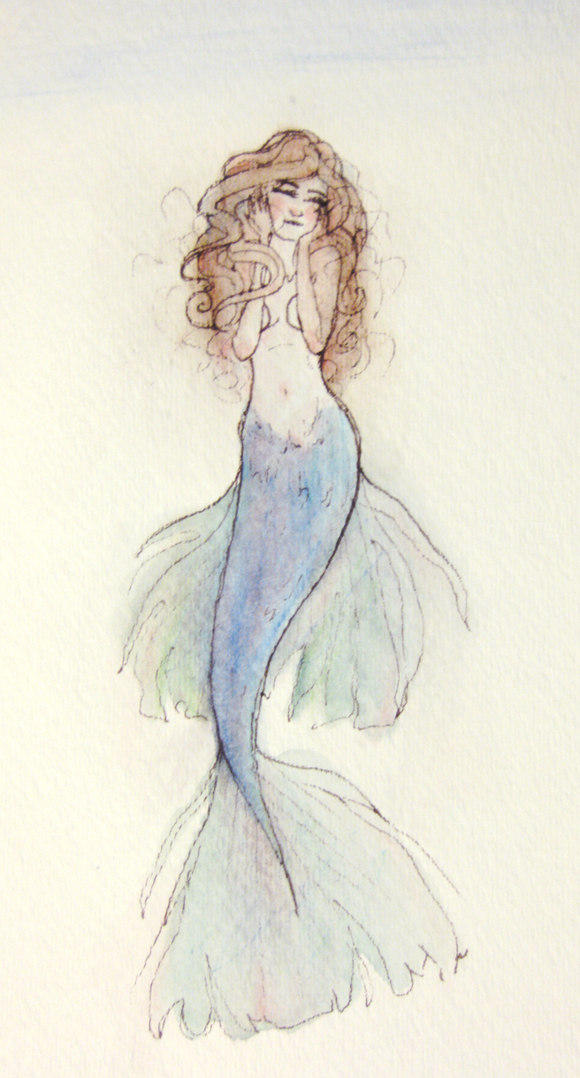 drawings ariel tumblr by DeviantArt Atlantistel Mermaid on Watercolor
