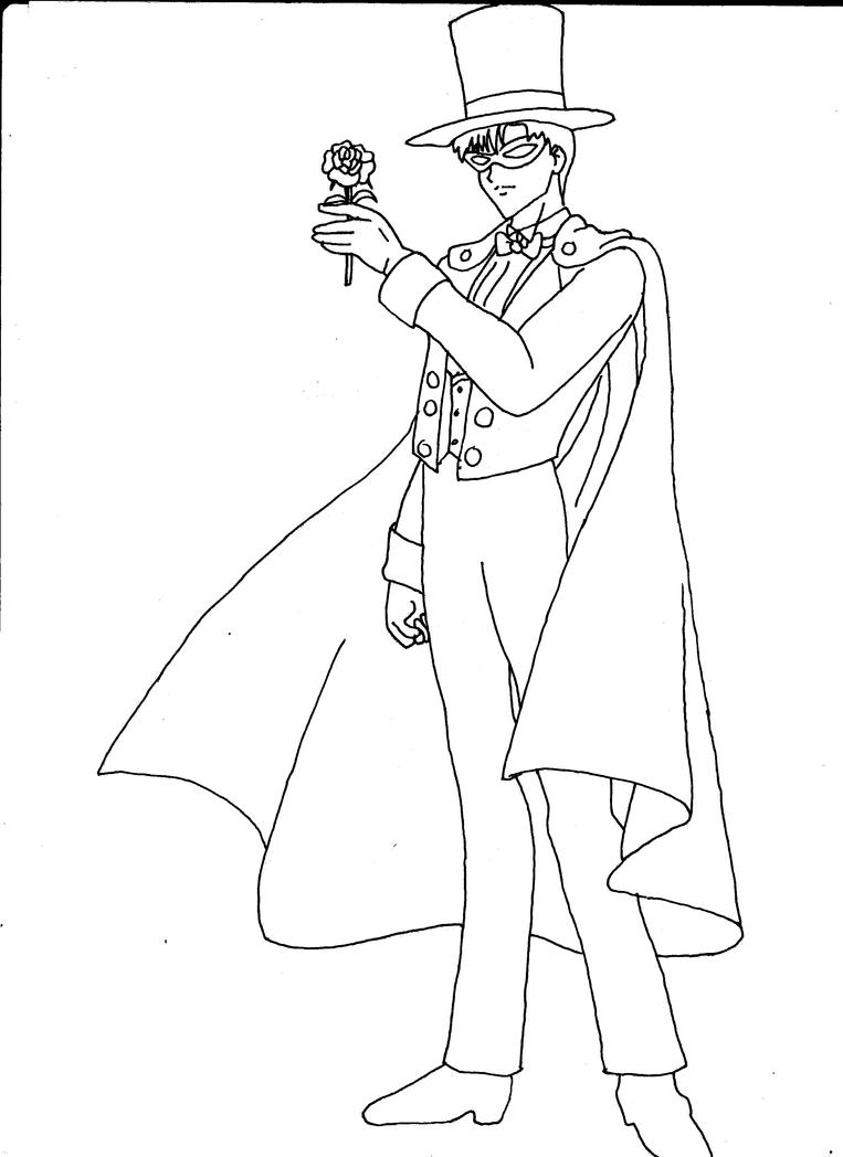 sailor moon tuxedo mask coloring pages - photo #8