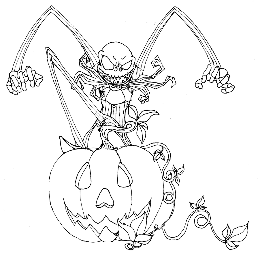 jack skellington nightmare before christmas coloring pages - photo #11
